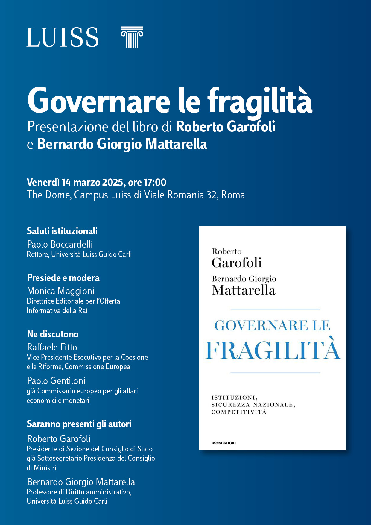 Presentazione del libro: "Governare le fragilità"